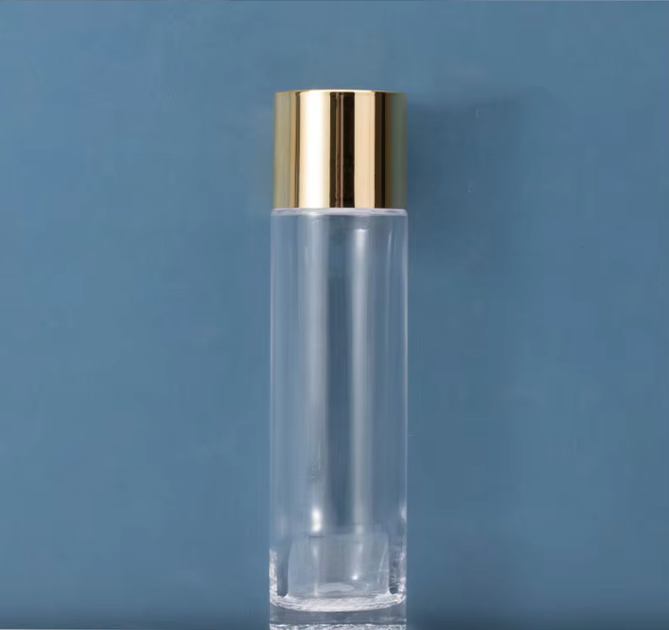 Luxury Cosmetic Containers 120ml clear Cosmetic Glass Bottle Packaging Body Lotion Bottle Beauty Cos